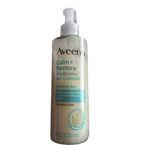 Aveeno Calm + Restore Face Cleanser for Sensitive Skin with Nourishing Oat - Picture 1 of 2